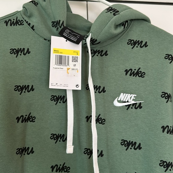 Nike air men’s hoodie sweatshirt pullover green size small new with tags - Picture 3 of 3